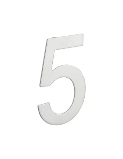 Chiffre 5 à visser, inox, H.100mm - THIRARD