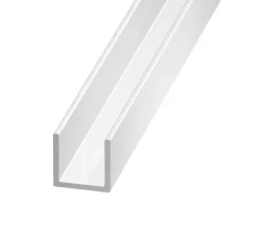 Cimaise aluminium brut blanc 10,5 x 9,5 x 11, 5 mm, 2 m