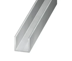 Cimaise aluminium brut 10 x 20 x 10 mm int 7 mm Ep. 1,5 mm, 2 m