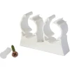 Clip de fixation double en plastique Ø16, lot de 10