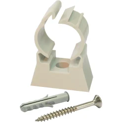 Clip de fixation simple en plastique Ø20, lot de 10