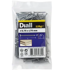 Clous à tige annelée 3,75x75 mm - sachet de 125g Diall