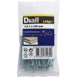 Clous à tête plate en acier galvanisé 2,7x50 - 125g