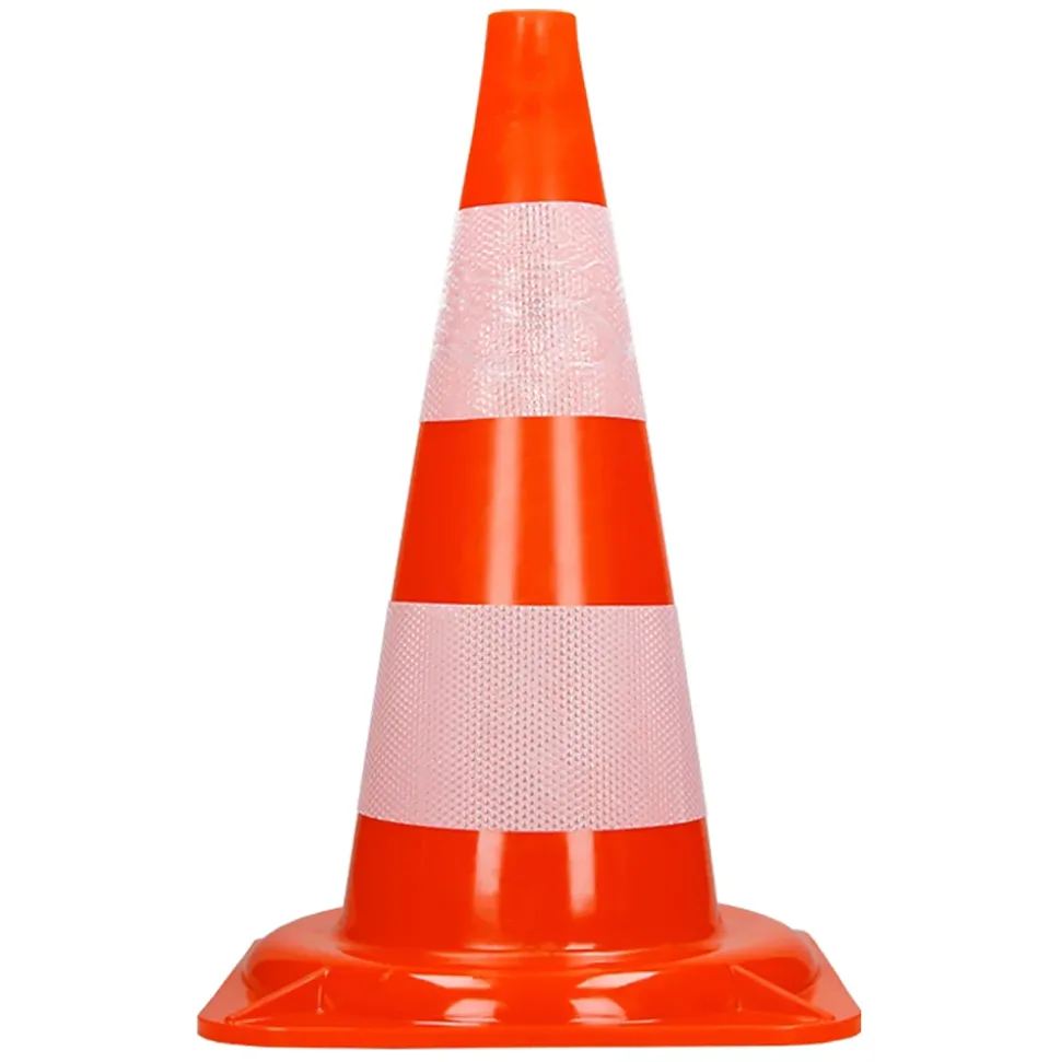 Cône de signalisation routière cône de chantier orange blanc 47 cm 7 pièces