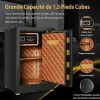 Coffre-fort avec Serrure à Code électronique, Coffre-fort avec étagère Amovible et Système d'Alarme, 36,5X37,5X59 CM, Noir