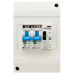 Coffret chauffe-eau 2 disj + contacteur jour/nuit Zenitech