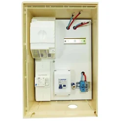 Coffret de chantier monophasé avec arrêt d'urgence