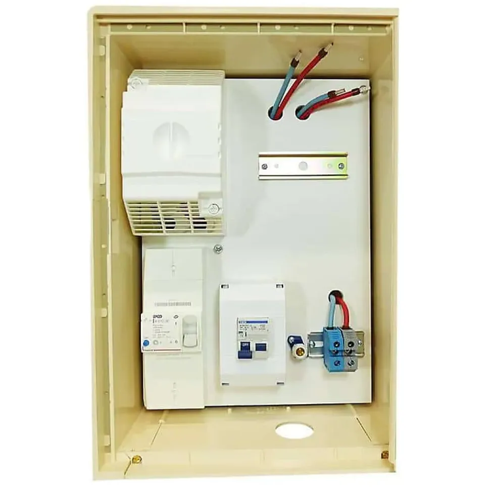 Coffret de chantier monophasé avec arrêt d'urgence