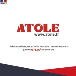 Coffret d'habillage ATOLE en acier avec clé pour tableaux électriques double - H 54 x L 58,5 x P 16 cm - Réf. RCH2T116GSS