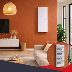 Coffret d'habillage ATOLE 13 modules en acier blanc pour tableaux éléctriques - H 540 x L 340 x P 140 mm - Réf. RCH100