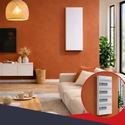 Coffret d'habillage ATOLE 13 modules en acier blanc pour tableaux éléctriques - H 1040 x L 340 x P 140 mm - Réf. RCH500