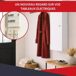 Coffret d'habillage ATOLE 13 modules en acier noir pour tableaux éléctriques - H 1170 x L 340 x P 140 mm - Réf. RCH600NR