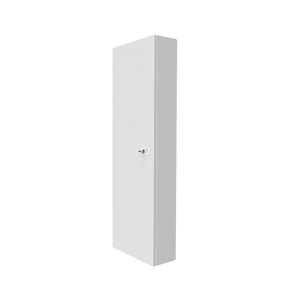Coffret d'habillage ATOLE 13 modules en acier blanc avec serrure à clef - H 1040 x L 340 x P 140 mm - Réf. RCH500GSS