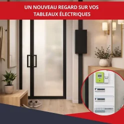 Coffret d'habillage ATOLE 13 modules en acier noir pour tableaux éléctriques - H 920 x L 340 x P 140 mm - Réf. RCH400NR