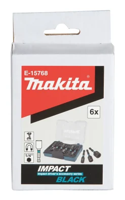 Coffret 6 douilles à queue Impact MAKITA E-15768 BLACK