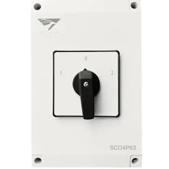Coffret Inverseur De Source Manuel 63a Monophasé Ou Triphasé Pour Groupe électrogène - Avec Position 0