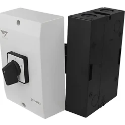 Coffret Inverseur De Source Manuel 40a Monophasé Ou Triphasé Pour Groupe électrogène - Avec Position 0