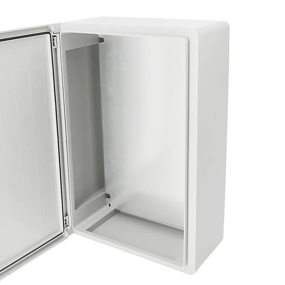 Coffret électrique ABS 400 x 600 x 200 mm Tableau électrique nu avec plaque de montage galvanisée, HOROZ