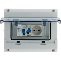 Coffret électrique IP65 8 modules + accessoires Zenitech
