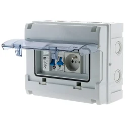 Coffret électrique IP65 8 modules + accessoires Zenitech