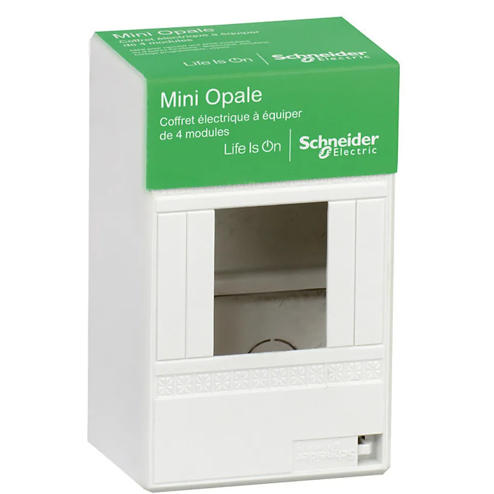 Coffret électrique à équiper mini opale 4 modules Schneider