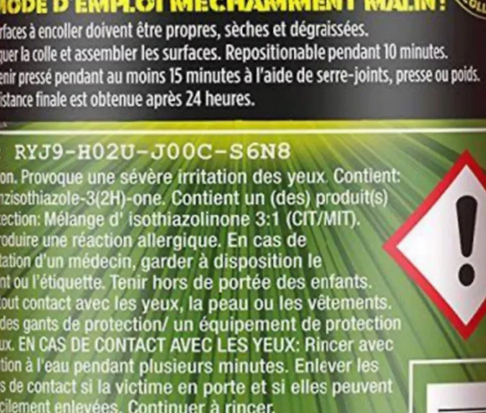 Colle à bois Pattex Power blanc résiste à l'eau 225g