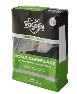 Colle carrelage sol int/ext et mur intérieur gris Volden C2E 25kg