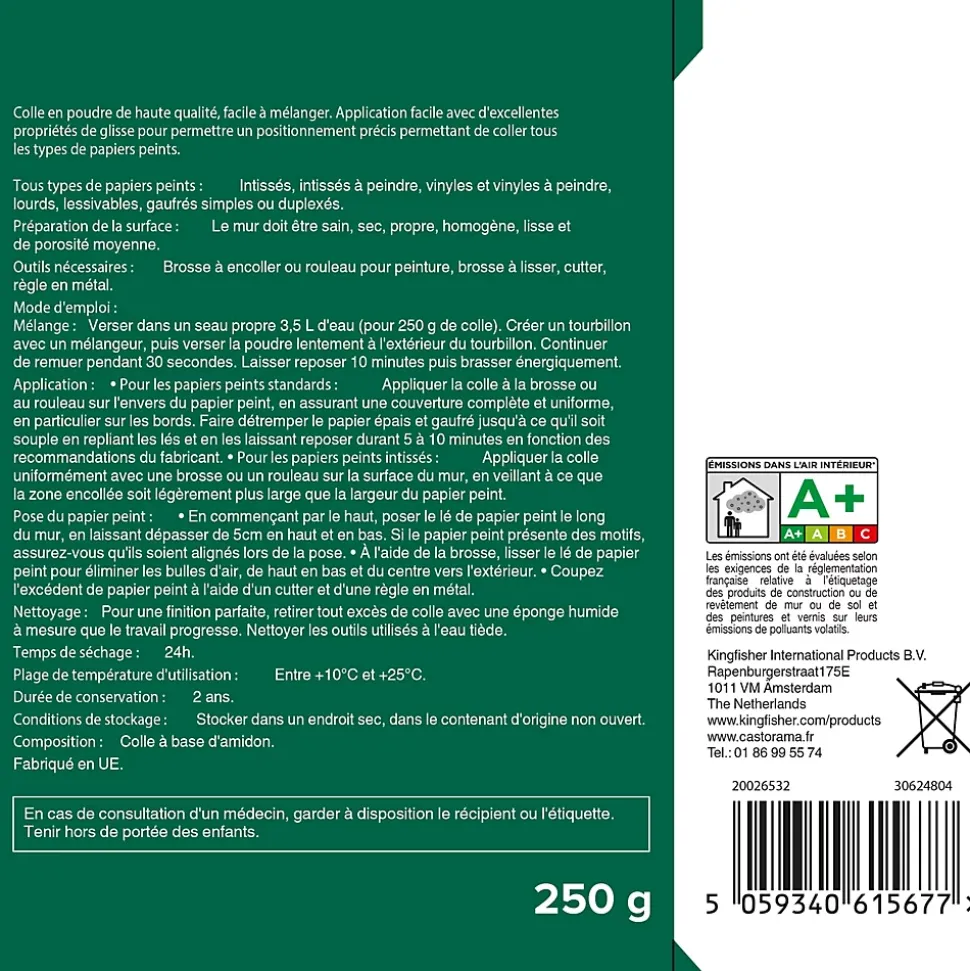 Colle poudre pour papier peint non tissé Volden 250g