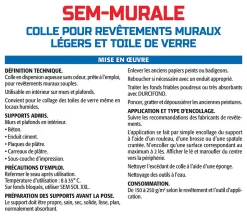 Colle pour Toiles de Verre et Revêtements Muraux Légers Semin, Prêt à l'Emploi, Seau de 10 kg