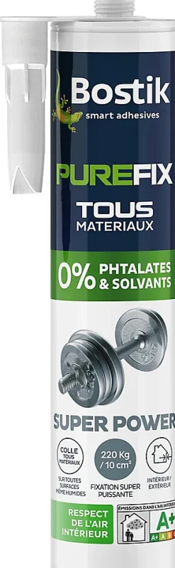 Colle Purefix tous travaux Bostik Super Power 290 ml