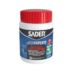 Colle Sader pour Raccords et Tuyaux en PVC 1L avec pinceau applicateur