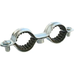 Collier de fixation double isophonique pour tube Ø14 mm, lot de 10