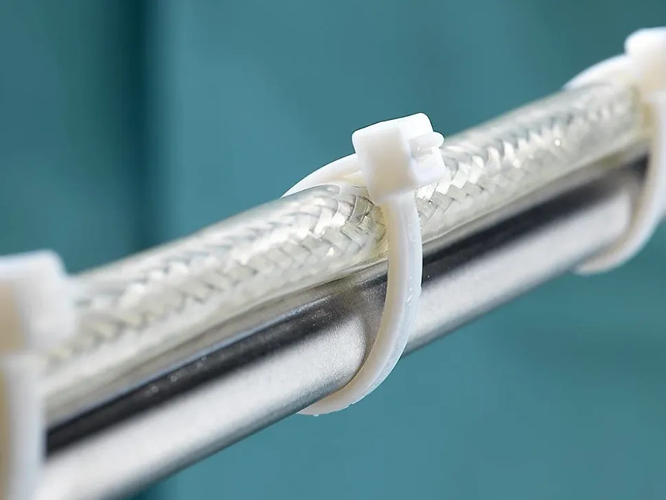 Colliers de fixation en nylon. Blancs. 2,5x100 - 100pces
