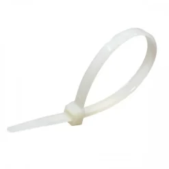 Colliers de fixation en nylon. Blancs. 2,5x200 - 100pces