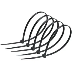 Colliers de serrage colliers de câblage sans halogène 7,6 x 450 mm noirs UV EDO777820 lot de 100 pcs