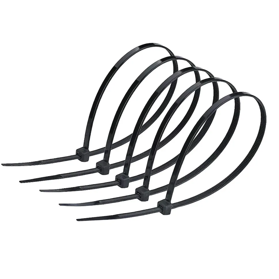 Colliers de serrage colliers de câblage sans halogène 7,6 x 450 mm noirs UV EDO777820 lot de 100 pcs