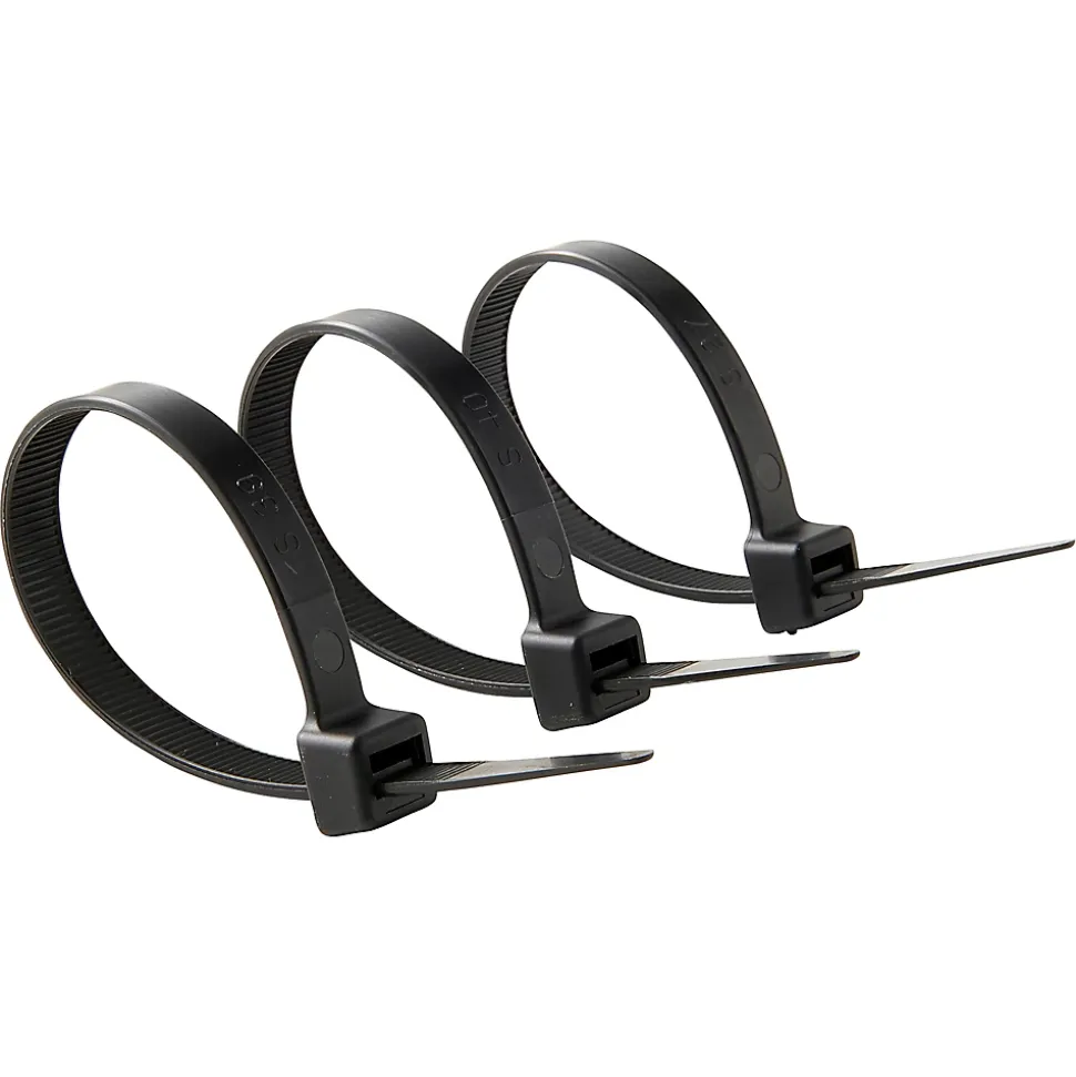100 colliers de serrage en nylon Diall 9 x 200 mm noir