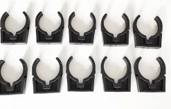 Colliers PVC de fixation à clip pince ouverte PVC 63mm (Lot de 10)