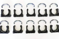 Colliers PVC de fixation à clip fermé PVC 50mm (Lot de 10) Fixation Industrielle tuyaux