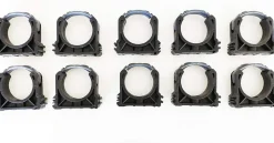 Colliers PVC de fixation à clip fermé PVC 50mm (Lot de 10) Fixation Industrielle tuyaux