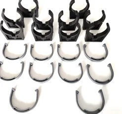 Colliers PVC de fixation à clip fermé PVC 63mm (Lot de 10)