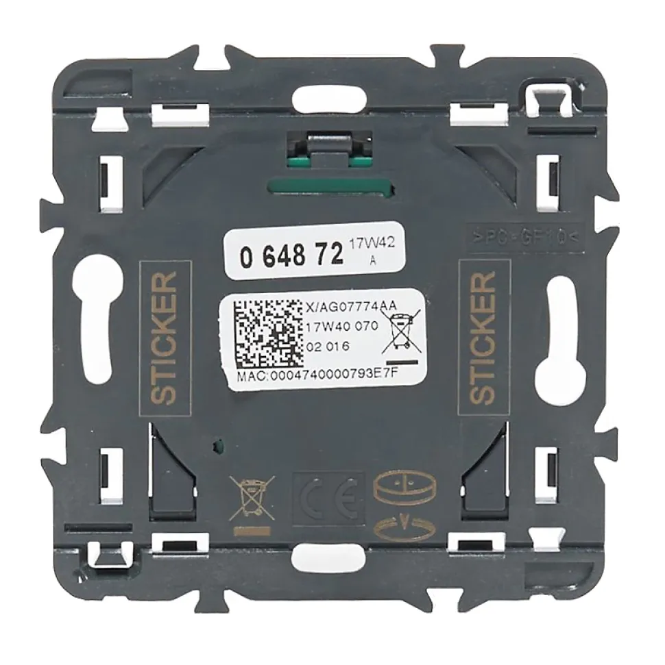 Commande générale sans fil Départ/Arrivée pour installation connectée Céliane with Netatmo titane