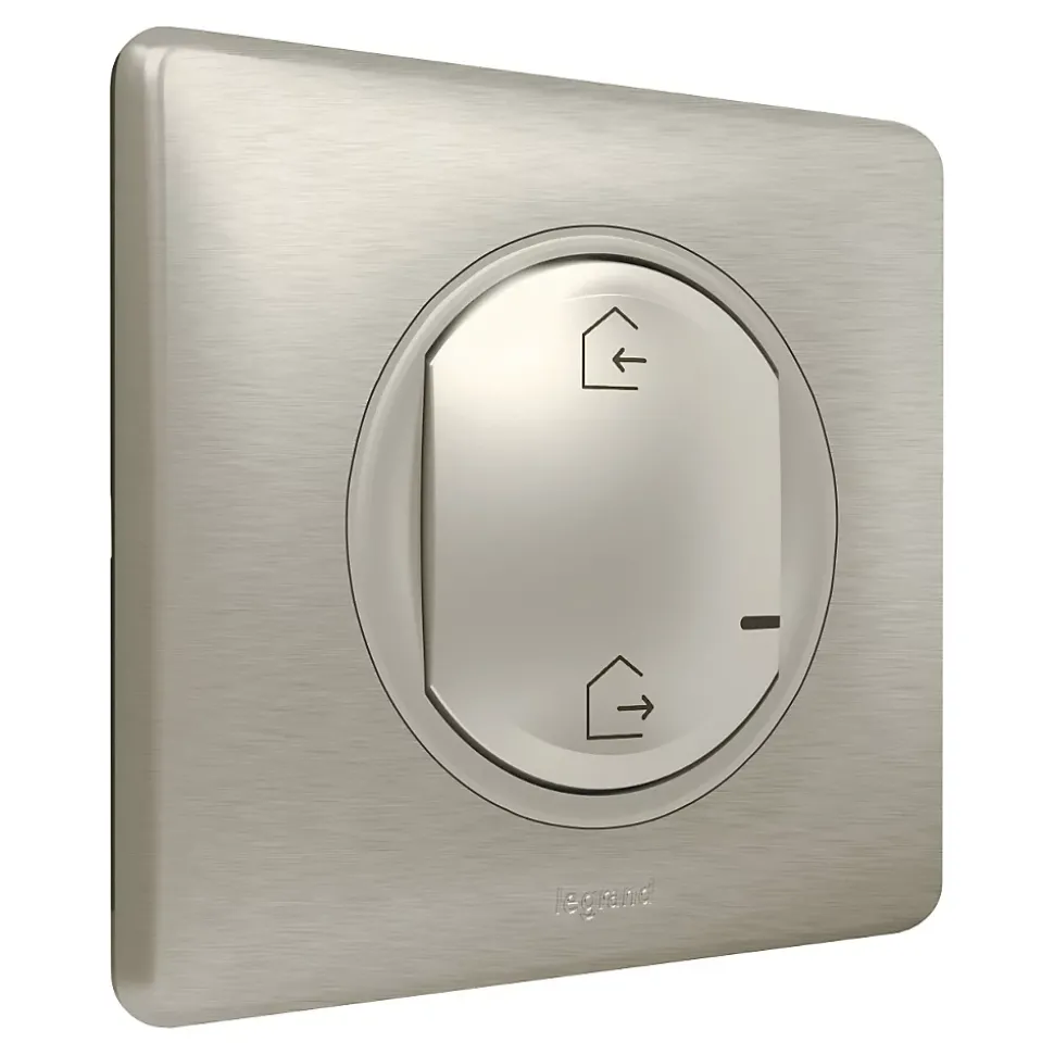 Commande générale sans fil Départ/Arrivée pour installation connectée Céliane with Netatmo titane