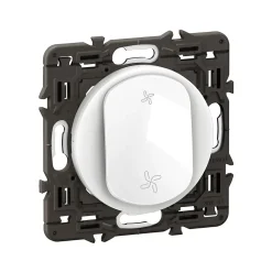 Commande poussoir de VMC Legrand Céliane blanc