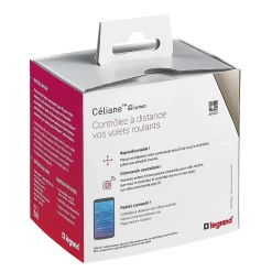 Commande sans fil pour interrupteur filaire de volet roulant connecté Céliane with Netatmo titane