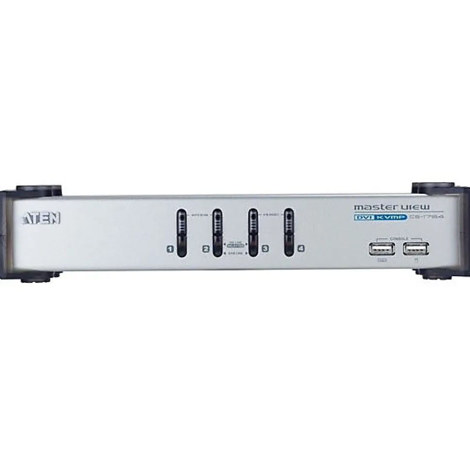 Commutateur KVM DVI 4 ordinateurs ATEN