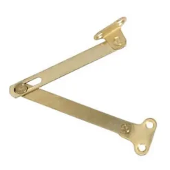 2 Compas coulisseaux avec arrêt droite/gauche acier laiton L. 150 mm x l.10 mm