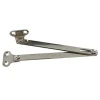 2 Compas coulisseaux avec arrêt droite/gauche acier nickelé L.200 mm x l.10 mm