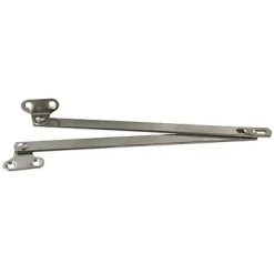 2 Compas coulisseaux sans arrêt droite/gauche acier nickelé L.300 mm x l.10 mm