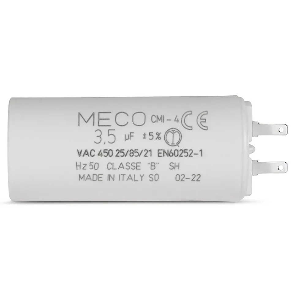 Condensateur ALLOTECH MECO 3,5 µF universel (CMI4 354) fond plat et cosses pour moteur de store et électroménager